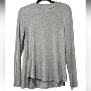 Gray Long Sleeve Top